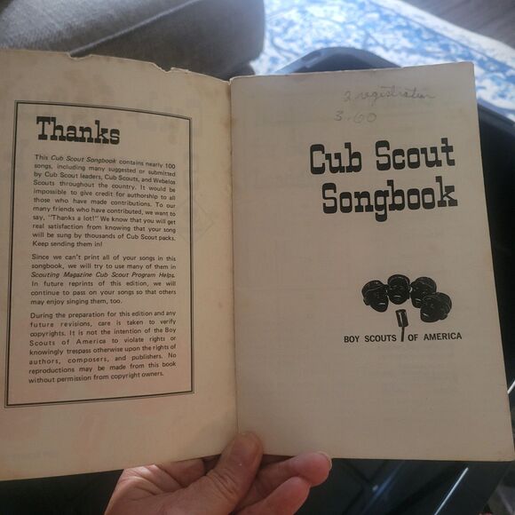 1969 Cub Scout Songbook from Boy Scouts of America - Picture 3 of 3